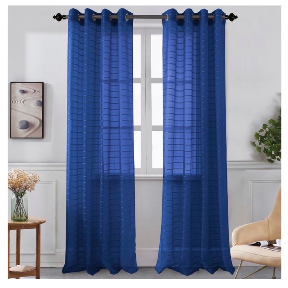 Karen Sheer Grommet-Top Single Curtain Panel_NVSHR